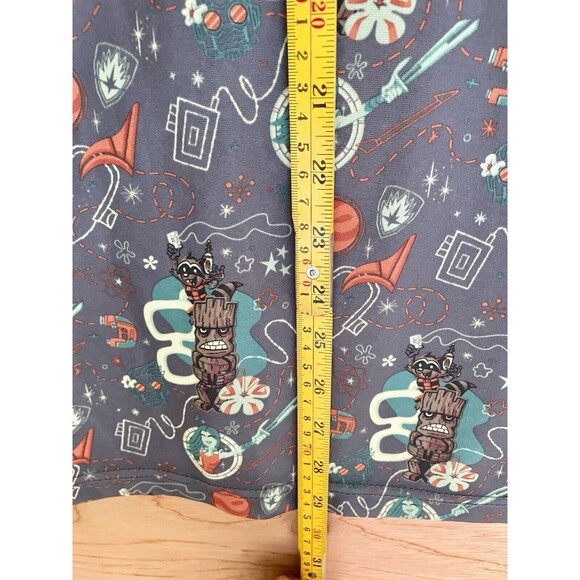Marvel Shirt Mens M Gray Loot Crate Guardians Of The Galaxy Hawaiian Tiki Button - Picture 8 of 8